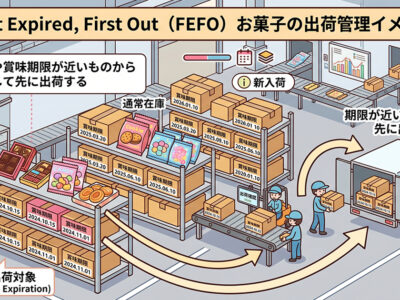 プロが教える洋菓子、和菓子等のお菓子の賞味期限管理（先入れ先出し/FEFO）をミスなく徹底する倉庫の仕組み